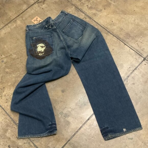 Men's Live Mechanics Blue Vintage Denim Pants